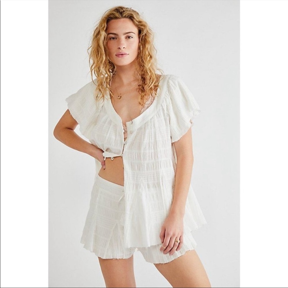 Free People  Black Jolene Short Set